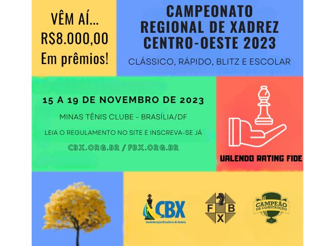 Brasília realiza o Campeonato Regional Centro-Oeste de Xadrez